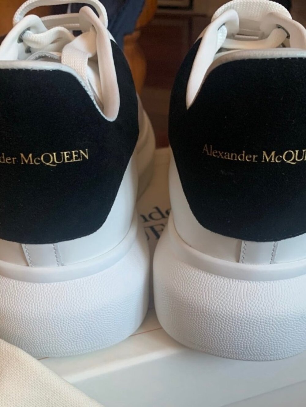 Alexander McQueen BNIB Oversized White Black Sneakers EUR 43